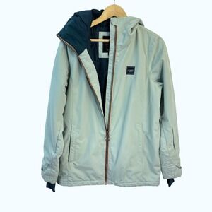 Billabong Outerwear Collection Jacket Womens Medium Aqua Teal Orange‎ Details